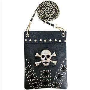 Skull Studded Mini Crossbody Bag